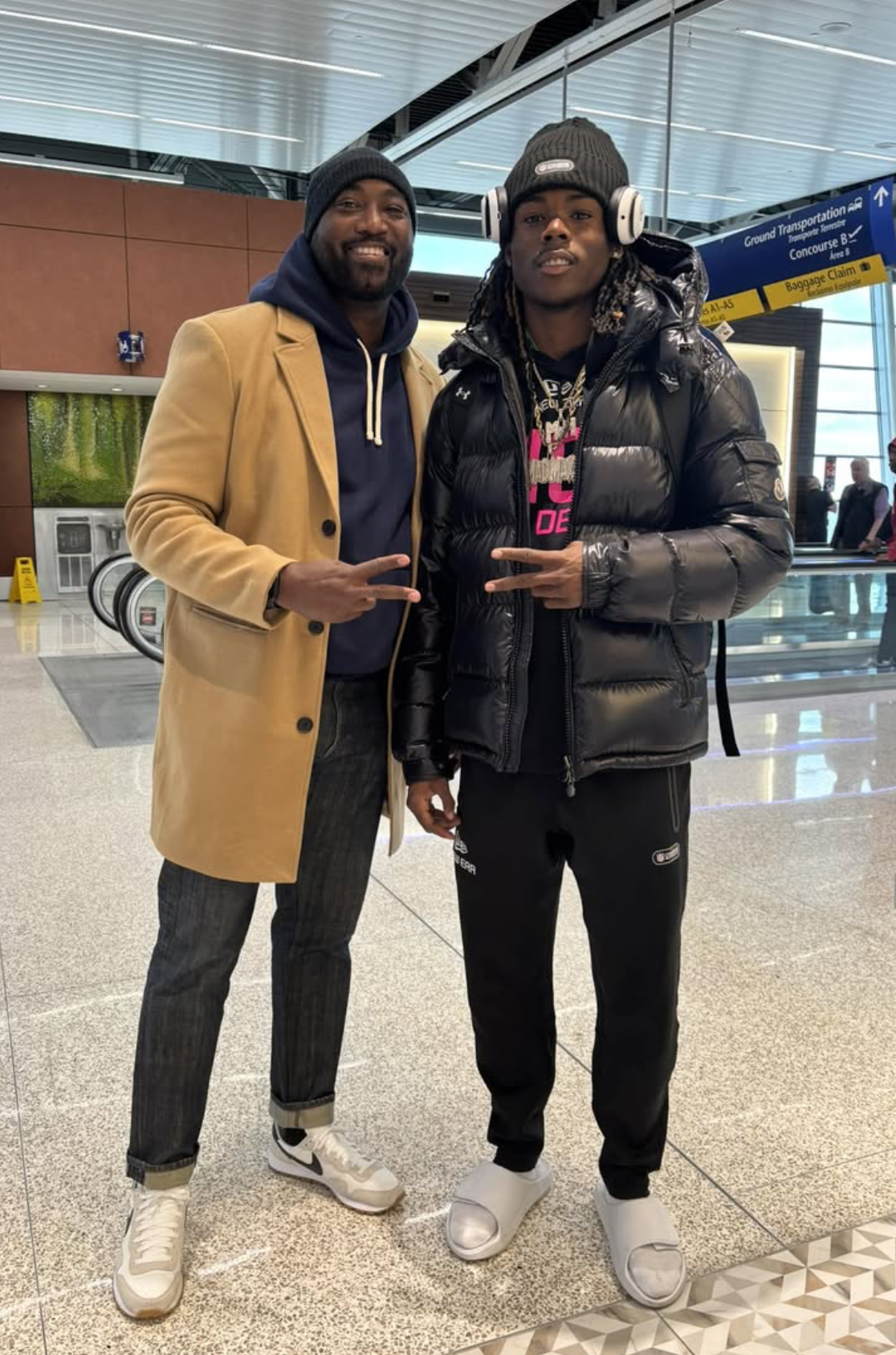 Richie Bickham with a client at the airport