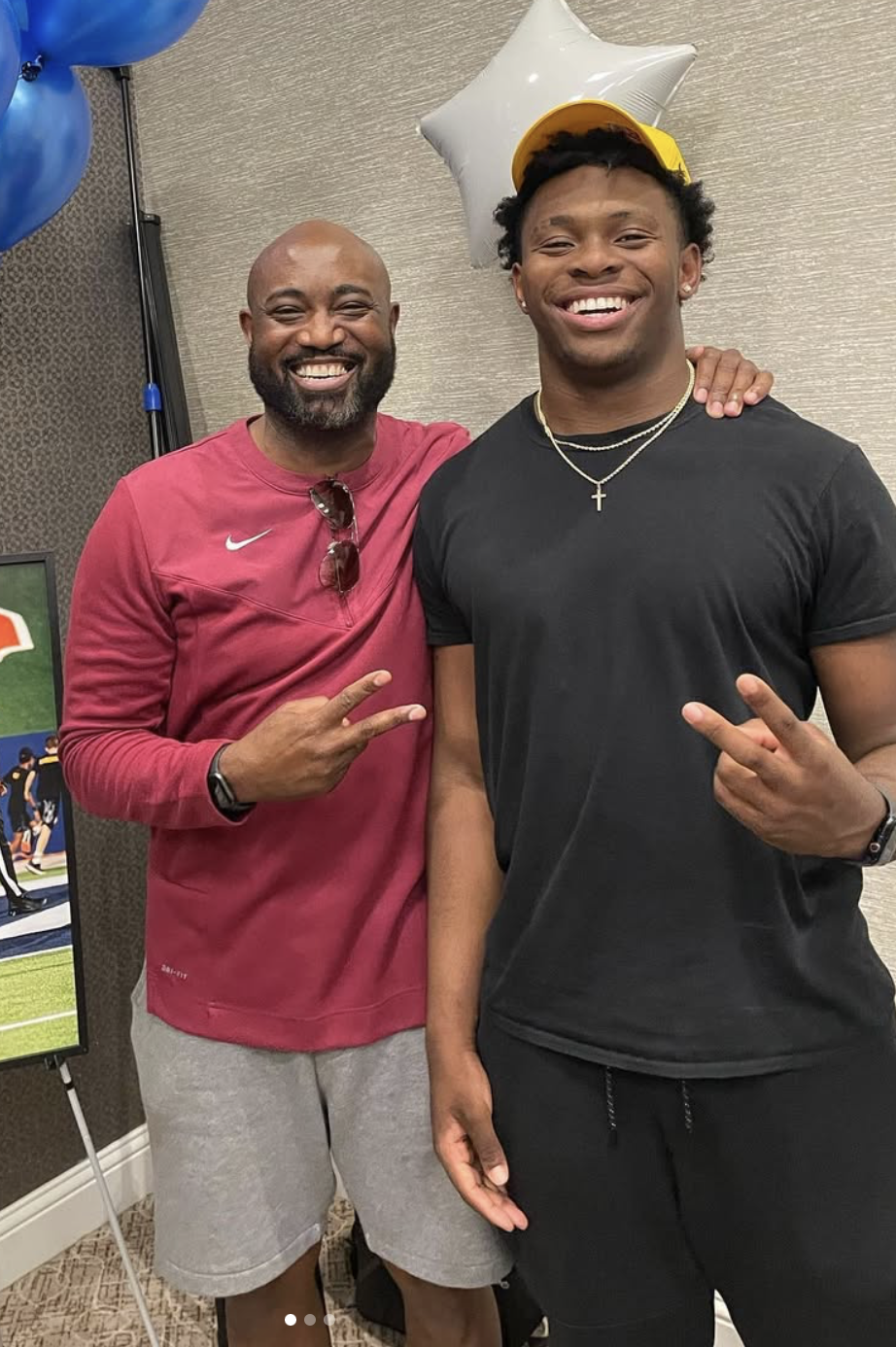 Richie celebrating with an athlete