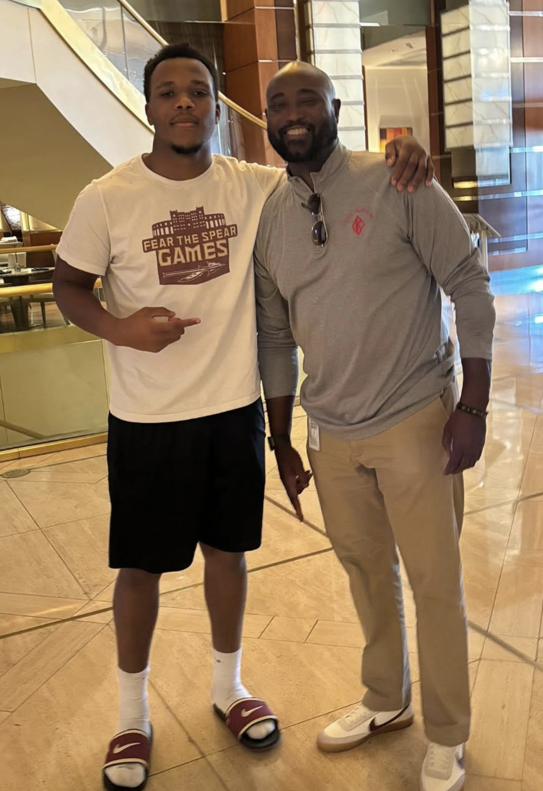 Richie Bickham with a client